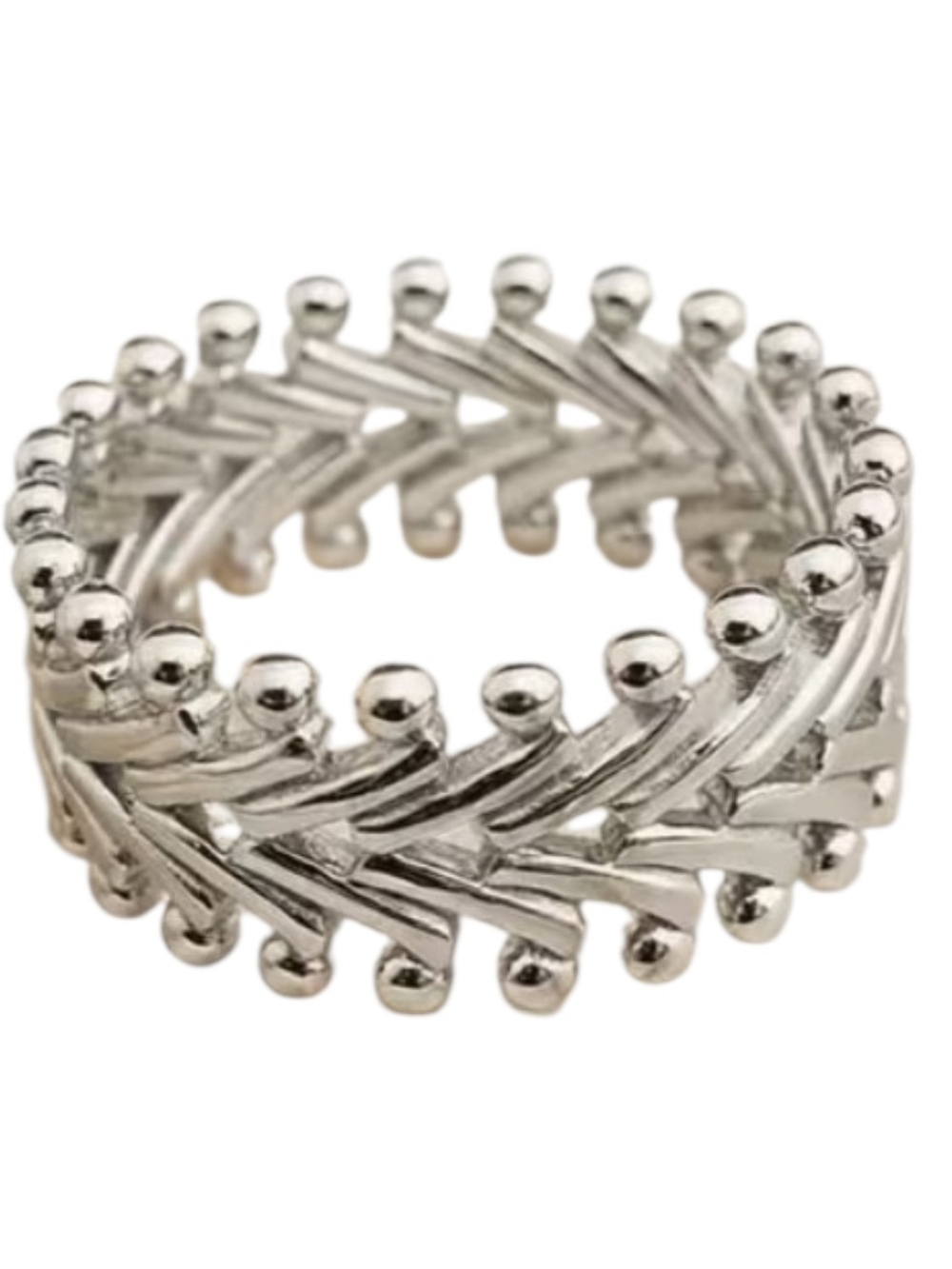 Stainless Steel Vine Band Ring - Unisex Size 11 - Picture 2 of 3